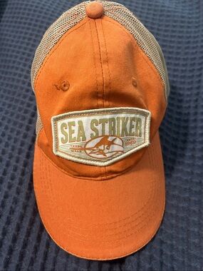 Sea Striker Orange & Tan Mesh Trucker Hat